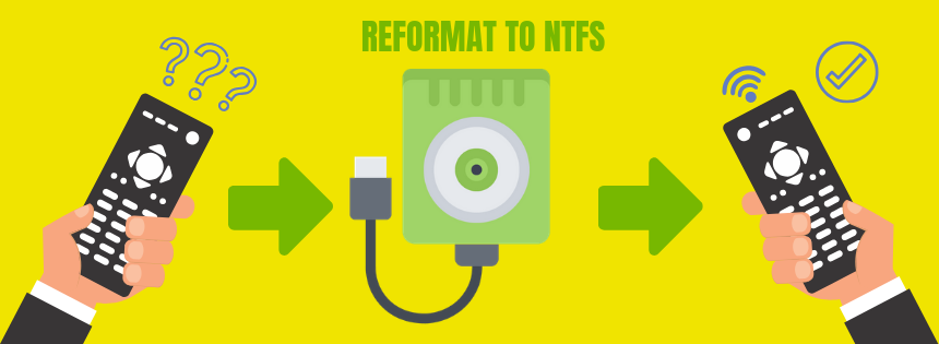 how to reformat hard drive to ntfs