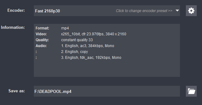 Youtube Recommended upload encoding settings