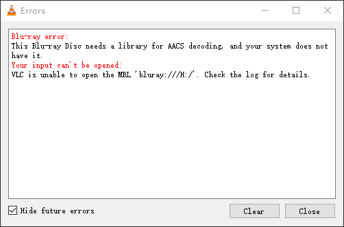 VLC error